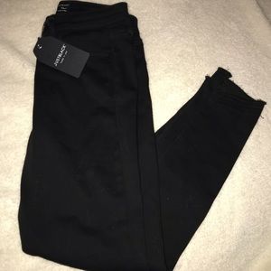 NWT Just Black Skinny Jeans w Asymmetrical Hem